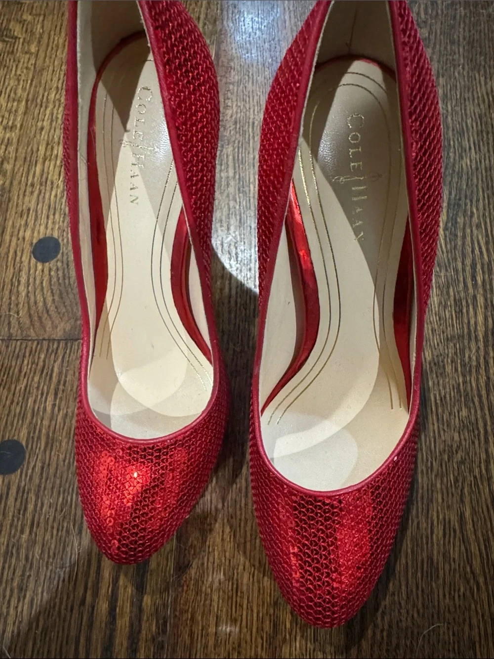 Cole Haan Red Sequin/Round Toe Stiletto 4” Pumps/Size 6.5/NWOT! Nike Air Comfort